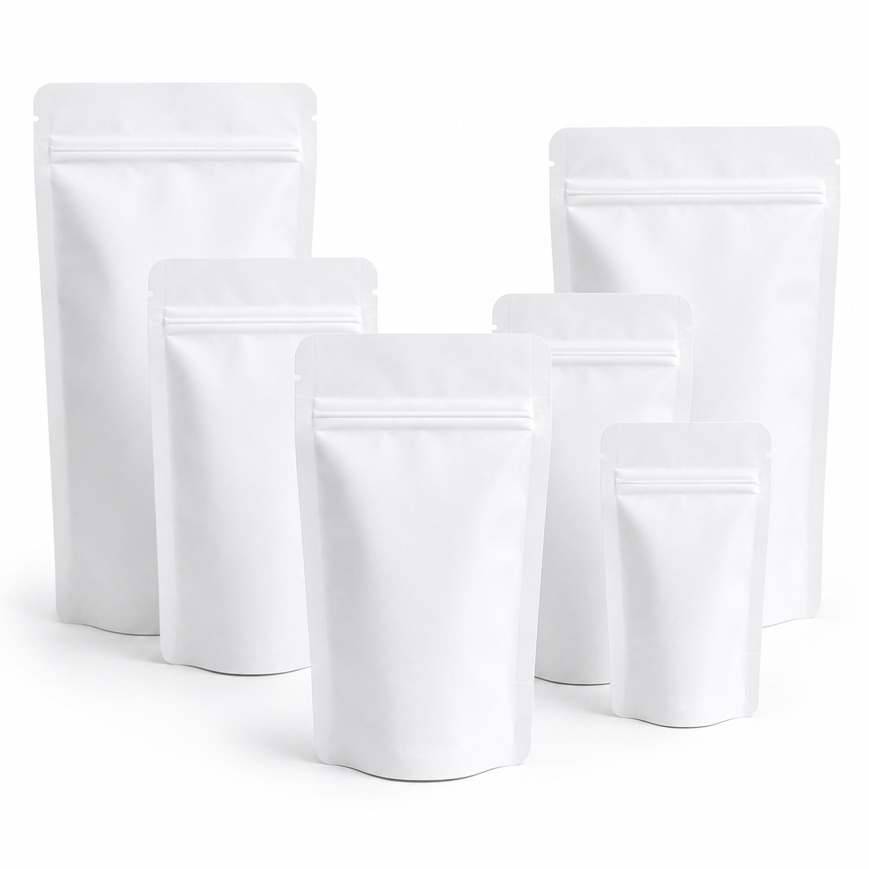 White Stand Up Pouch with without Window