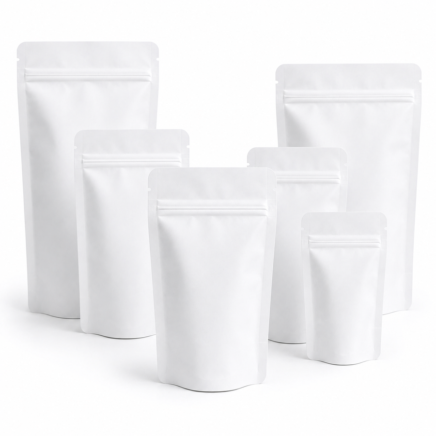 White Stand Up Pouch with without Window