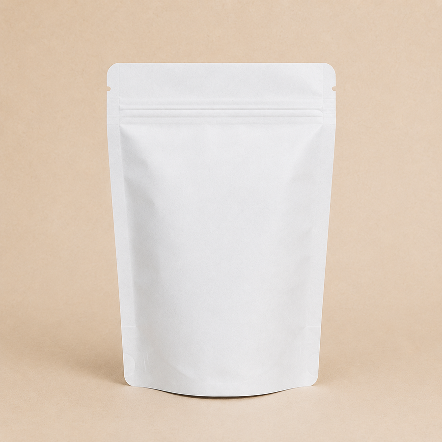 White Stand Up Pouch with without Window