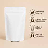 White Stand Up Pouch with without Window