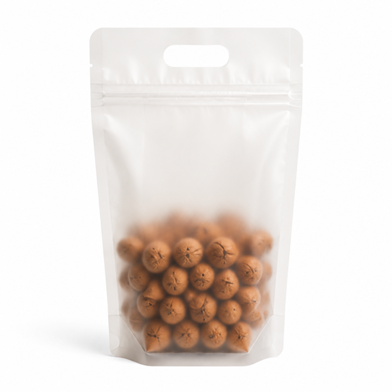 Frosted Stand Up Pouch with Octagon Seal Handle