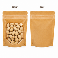 Full Window Kraft Stand Up Pouch with Zipper