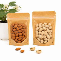 Full Window Kraft Stand Up Pouch with Zipper