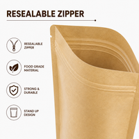 Resealable Kraft Paper Food Pouch