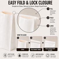 White Kraft Paper Bread Bag with Matte Side Window