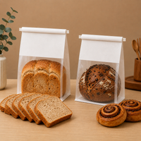White Kraft Paper Bread Bag with Matte Side Window