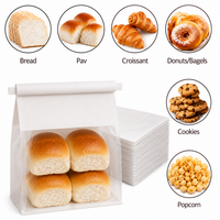 White Kraft Paper Bread Bag with Matte Side Window