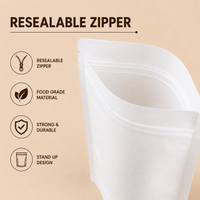 White Kraft Snack Packaging Bag