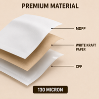 Premium White Kraft Stand Up Pouch