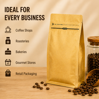 Golden Eight-Side Seal Coffee Bag with Side Zipper