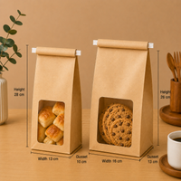 Fold Lock Kraft Bread Packaging Bag