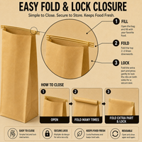 Brown Kraft Window Bread Packaging Bag